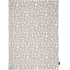Alvi ® Babydeken Dierentuindieren Taupe 75 X 100 Cm