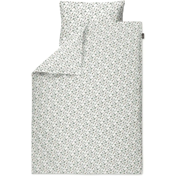 Alvi ® Beddenset 4-delig Petit Fleurs Groen/wit 100 X 135 Cm 4 Alvi ® Beddenset 4-delig Petit Fleurs Groen/wit 100 X 135 Cm - Afbeelding 4