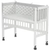 Alvi® Comeplete Set Co-sleeper Voor Boxspringbedden Wit Stars Grijs