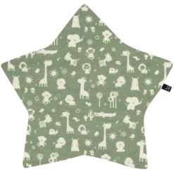 Alvi ® Star Kussen Graniet Animals Graniet Groen/wit