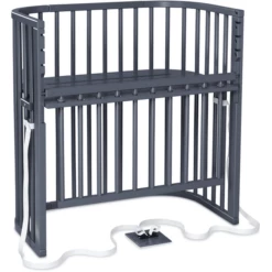 Babybay Boxspring Co-sleeper Comfort Plus Leigrijs Gelakt