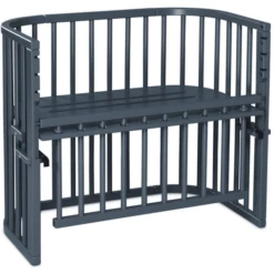 Babybay Co-sleeper Maxi Comfort Plus Leigrijs Gelakt