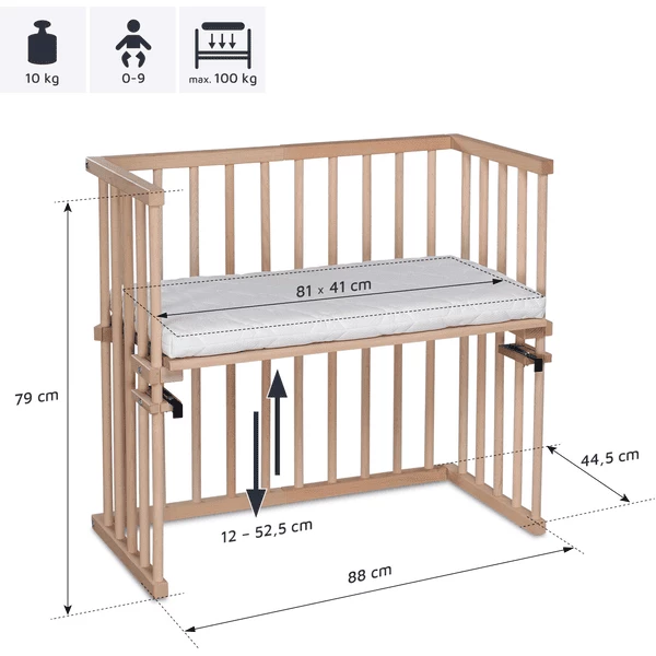 Babybay Co-sleeper Mini Natuur Extra Geventileerd 5 Babybay Co-sleeper Mini Natuur Extra Geventileerd - Afbeelding 5