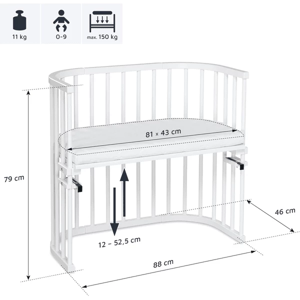 Babybay Co-sleeper Original Wit Extra Geventileerd 5 Babybay Co-sleeper Original Wit Extra Geventileerd - Afbeelding 5