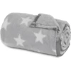 Babybay Knuffeldeken Lichtgrijs Ster Wit