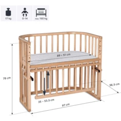 Babybay Maxi Co-sleeper Comfort Plus Naturel Gelakt -Beddengoed Verkoopwinkel babybay maxi co sleeper comfort plus naturel gelakt a376136 3