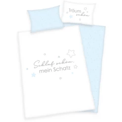 Babybest® Beddengoed Schlaf Schön GOTS Lichtblauw 100 X 135 Cm -Beddengoed Verkoopwinkel babybest beddengoed schlaf schoen gots lichtblauw 100 x 135 cm a310716 2