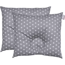 BabyDorm® Preventief Kussen EasyDorm Jonna Grijs Met Witte Sterretjes