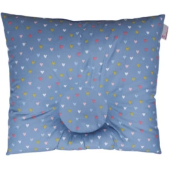 BabyDorm ® Preventief Kussen EasyDorm Nick Blauw Met Gekleurde Hartjes