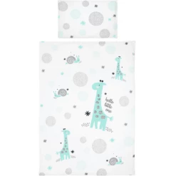 Bebe-beddengoed Jou® Design Hello Little Een Mint 100x135cm -Beddengoed Verkoopwinkel bebe beddengoed jou design hello little een mint 100x135cm a260052 1