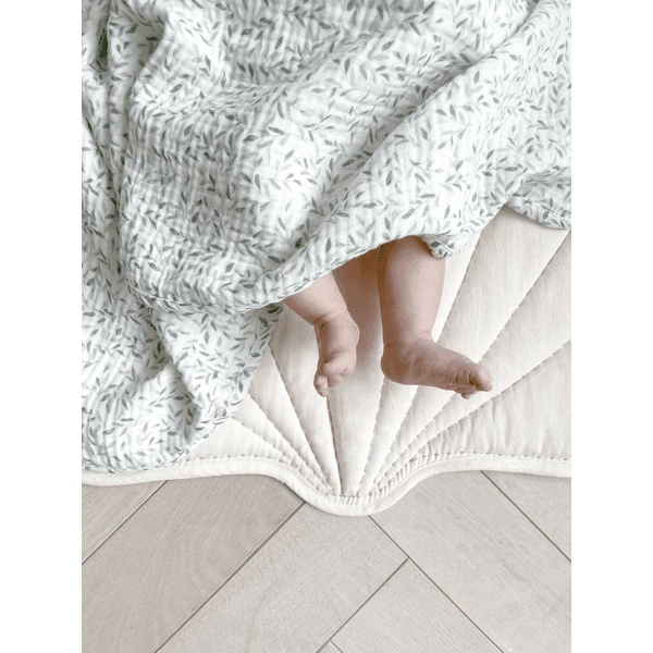 Cam Cam Copenhagen Mousseline Babydeken Green Leaves 3 Cam Cam Copenhagen Mousseline Babydeken Green Leaves - Afbeelding 3