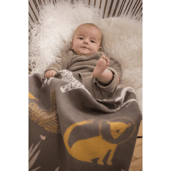 DAVID FUSSENEGGER Babydeken Jungle Bruin 70 X 90 Cm 4 DAVID FUSSENEGGER Babydeken Jungle Bruin 70 X 90 Cm - Afbeelding 4