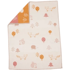 DAVID FUSSENEGGER Katoenen Deken Bosdieren Wit 75 X 100 Cm -Beddengoed Verkoopwinkel david fussenegger katoenen deken bosdieren wit 75 x 100 cm a291018 4