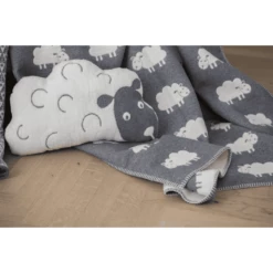 DAVID FUSSENEGGER Kussen Schaapjes Grijs 30 X 50 Cm -Beddengoed Verkoopwinkel david fussenegger kussen schaapjes grijs 30 x 50 cm a291073 3