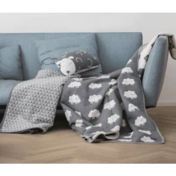 DAVID FUSSENEGGER Kussen Schaapjes Grijs 30 X 50 Cm -Beddengoed Verkoopwinkel david fussenegger kussen schaapjes grijs 30 x 50 cm a291073 4