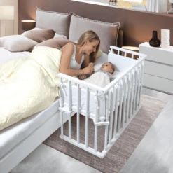 Dreamgood Co-sleeper Beuken Wit Gelakt | Matras Prime -Beddengoed Verkoopwinkel dreamgood co sleeper beuken wit gelakt matras prime a348579 3