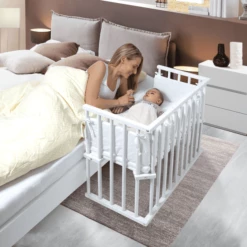Dreamgood Co-sleeper Beuken Wit Gelakt | Matras Prime Air -Beddengoed Verkoopwinkel dreamgood co sleeper beuken wit gelakt matras prime air a348618 3