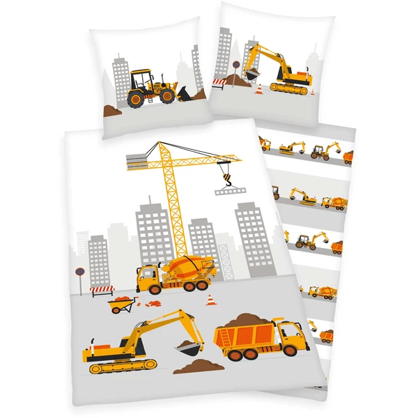 HERDING Beddengoed Bouwplaats 135 X 200 Cm 3 HERDING Beddengoed Bouwplaats 135 X 200 Cm - Afbeelding 3
