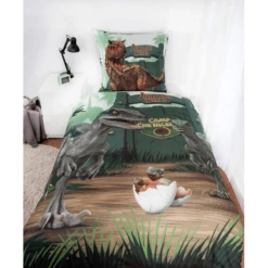 HERDING Beddengoed Jurassic World Camp Krijt 135 X 200 Cm -Beddengoed Verkoopwinkel herding beddengoed jurassic world camp krijt 135 x 200 cm a360665 1