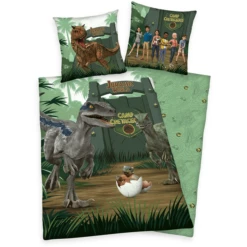 HERDING Beddengoed Jurassic World Camp Krijt 135 X 200 Cm -Beddengoed Verkoopwinkel herding beddengoed jurassic world camp krijt 135 x 200 cm a360665 2