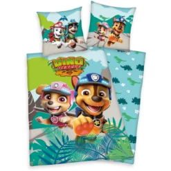 Herding Beddengoed Paw Patrol Dino Rescue 135 X 200 Cm -Beddengoed Verkoopwinkel herding beddengoed paw patrol dino rescue 135 x 200 cm a384721 4