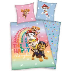 HERDING Beddengoed Paw Patrol Think Happy 135 X 200 Cm -Beddengoed Verkoopwinkel herding beddengoed paw patrol think happy 135 x 200 cm a384720 2