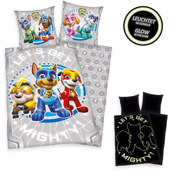 HERDING Bedlinnen PAW Patrouille "Mighty Pups" 135 X 200cm 3 HERDING Bedlinnen PAW Patrouille "Mighty Pups" 135 X 200cm - Afbeelding 3
