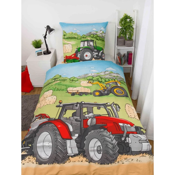 HERDING Flanellen Beddengoed Tractor 135 X 200 Cm 2 HERDING Flanellen Beddengoed Tractor 135 X 200 Cm - Afbeelding 2