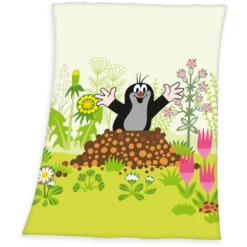 HERDING Zachte Peach Deken De Kleine Mol 75x100 Cm. De Kleine Mol 75x100 Cm.