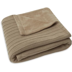 Jollein Dekenwieg 75x100cm Zuiver Gebreid Biscuit/ Velvet -Beddengoed Verkoopwinkel jollein dekenwieg 75x100cm zuiver gebreid biscuit velvet a384710 4