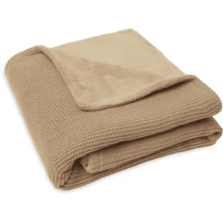 Jollein Knuffeldeken Wiegdeken 75x100cm Basic Gebreid Biscuit/Fleece -Beddengoed Verkoopwinkel jollein knuffeldeken wiegdeken 75x100cm basic gebreid biscuit fleece a384703 4