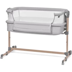 Kinderkraft Co-sleeper NESTE AIR Gray Wood -Beddengoed Verkoopwinkel kinderkraft co sleeper neste air gray wood a384836 4