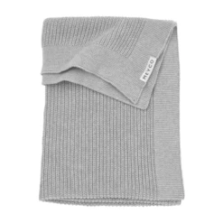 MEYCO Babydeken Small Mini Rib Grey Melange 75 X 100 Cm