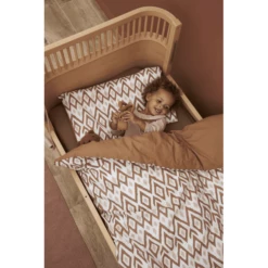 Meyco Beddengoed 100 X 135 Cm Ikat Sand / Uni Toffee -Beddengoed Verkoopwinkel meyco beddengoed 100 x 135 cm ikat sand uni toffee a378649 3