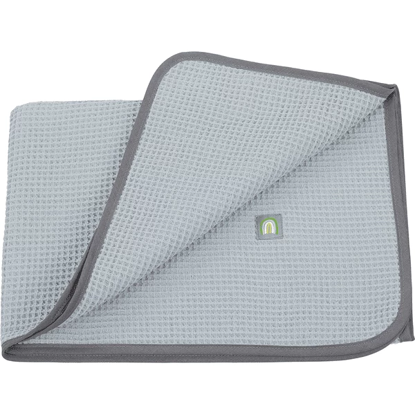 Odenwälder Knuffeldeken Wafel Piqué Arctisch Blauw 1 Odenwälder Knuffeldeken Wafel Piqué Arctisch Blauw