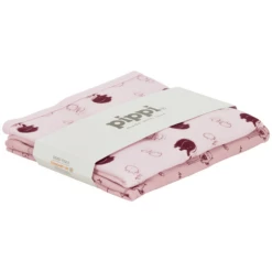 Pippi Babydeken 2-pack Silver Roze -Beddengoed Verkoopwinkel pippi babydeken 2 pack silver roze a304705 1