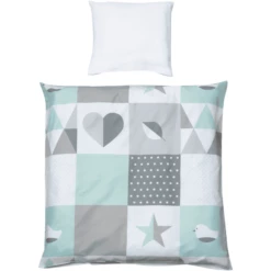 Roba Beddengoed Voor Wieg 2-delig Happy Patch Mint 80 X 80 Cm -Beddengoed Verkoopwinkel roba beddengoed voor wieg 2 delig happy patch mint 80 x 80 cm a246505 1