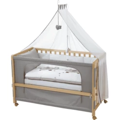 Roba Room Bed Co-sleeper Natuur Jumbotwins
