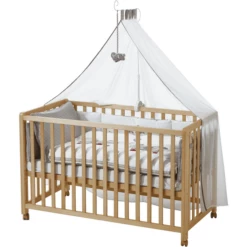 Roba Room Bed Co-sleeper Natuur Jumbotwins -Beddengoed Verkoopwinkel roba room bed co sleeper natuur jumbotwins a149616 4