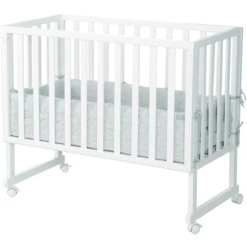 Roba Wieg & Co-sleeper 3in1 Met Barriere Frosty Green Sterren -Beddengoed Verkoopwinkel roba wieg co sleeper 3in1 met barriere frosty green sterren a315565 1