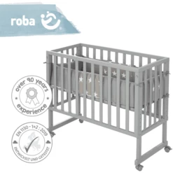 Roba Wieg & Co-sleeper 3in1 Met Barrière Little Stars Safe Asleep® -Beddengoed Verkoopwinkel roba wieg co sleeper 3in1 met barriere little stars safe asleep a308670 3