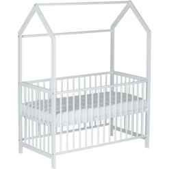 Schardt Huisbed Micky Wit Gelakt 60x120cm -Beddengoed Verkoopwinkel schardt huisbed micky wit gelakt 60x120cm a389460 4