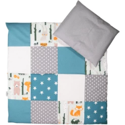 Ullenboom Babybeddenset Voor Bosdieren Petrol 80 X 80 Cm + 35 X 40 Cm + 35 X 40 Cm -Beddengoed Verkoopwinkel ullenboom babybeddenset voor bosdieren petrol 80 x 80 cm 35 x 40 cm 35 x 40 cm a267578 4
