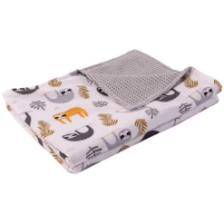 Ullenboom Babydeken Wafel Piqué Grijs Luiaard 70x100 Cm