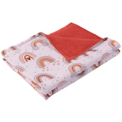 Ullenboom Babydeken Wafel Piqué Rust Regenboog 70x100 Cm -Beddengoed Verkoopwinkel ullenboom babydeken wafel pique rust regenboog 70x100 cm a363009 2