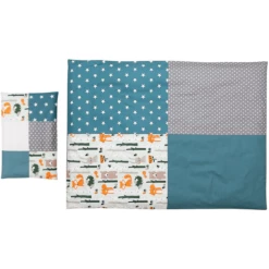 Ullenboom Kinder Beddengoed Bosdieren Petrol 135 X 100 Cm + 40 X 60 Cm -Beddengoed Verkoopwinkel ullenboom kinder beddengoed bosdieren petrol 135 x 100 cm 40 x 60 cm a267607 3