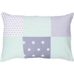 Ullenboom Patchwork Kussensloop 40 X 60 Cm Mint Grijs -Beddengoed Verkoopwinkel ullenboom patchwork kussensloop 40 x 60 cm mint grijs a268251 4