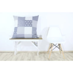 Ullenboom Patchwork Kussensloop 80 X 80 Cm Grijze Sterren -Beddengoed Verkoopwinkel ullenboom patchwork kussensloop 80 x 80 cm grijze sterren a268265 1