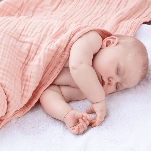 VINTER& BLOOM Mousseline Dekbed GOTS Dusty Rose 2 VINTER& BLOOM Mousseline Dekbed GOTS Dusty Rose - Afbeelding 2