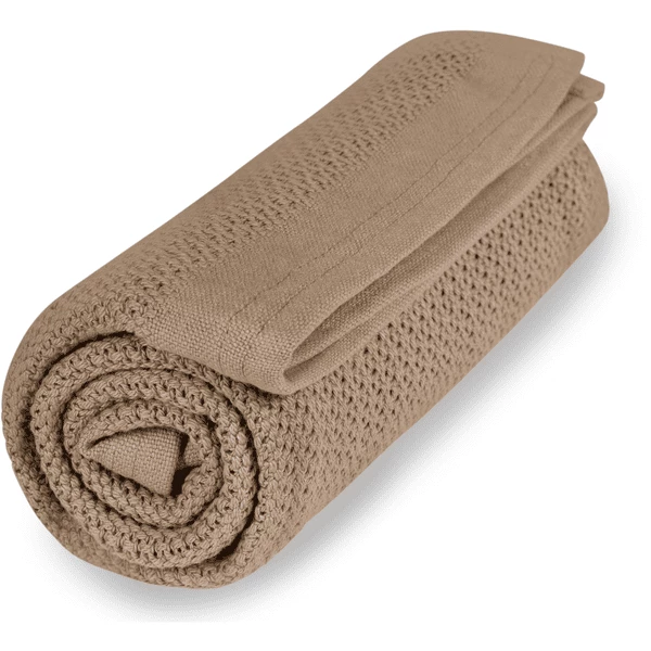 VINTER& BLOOM Soft Grid GOTS Deken Almond Beige 5 VINTER& BLOOM Soft Grid GOTS Deken Almond Beige - Afbeelding 5